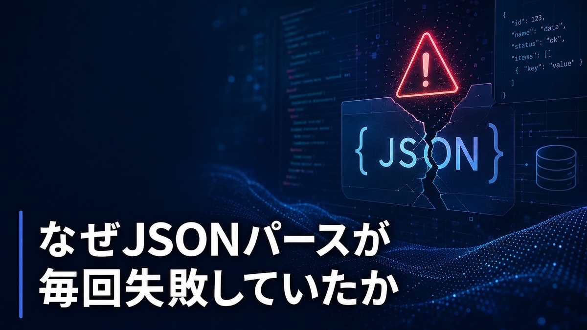 なぜJSONパースが毎回失敗していたか