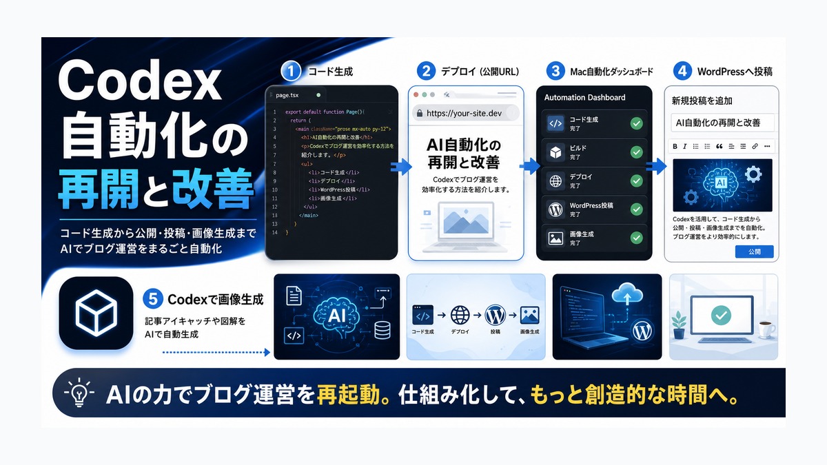 Codex 自動化の再開と改善