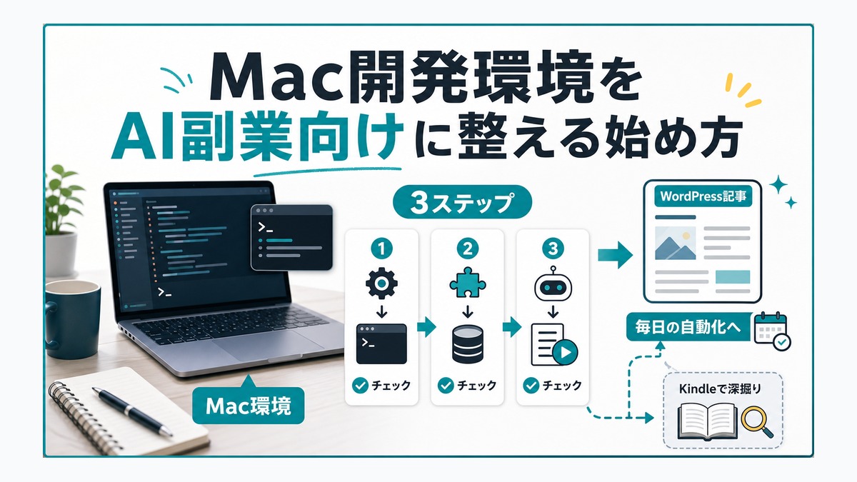 Mac開発環境をAI副業向けに整える始め方 thumbnail
