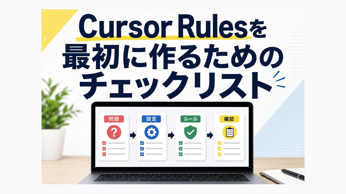 Cursor Rulesを最初に作るためのチェックリスト thumbnail