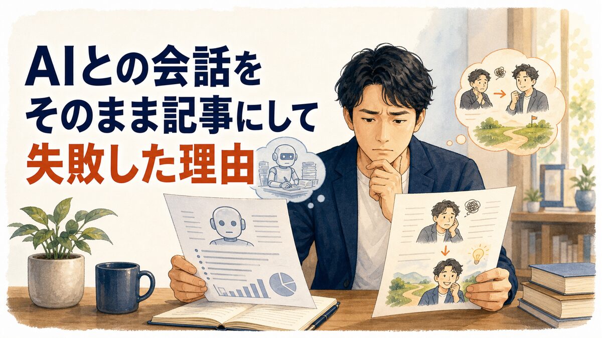 AIとの会話をそのまま記事にして失敗した理由 thumbnail